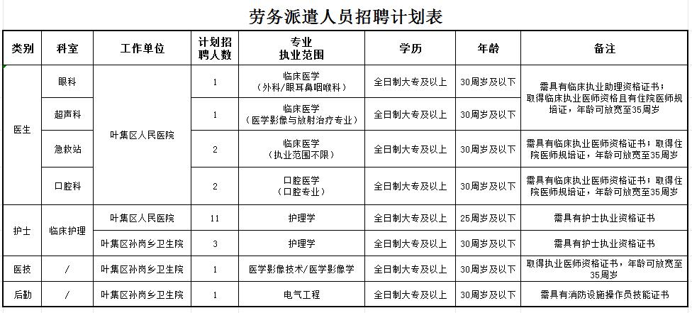 2024年六安市葉集區(qū)人民醫(yī)院(市六院)勞務(wù)派遣工作人員招聘公告